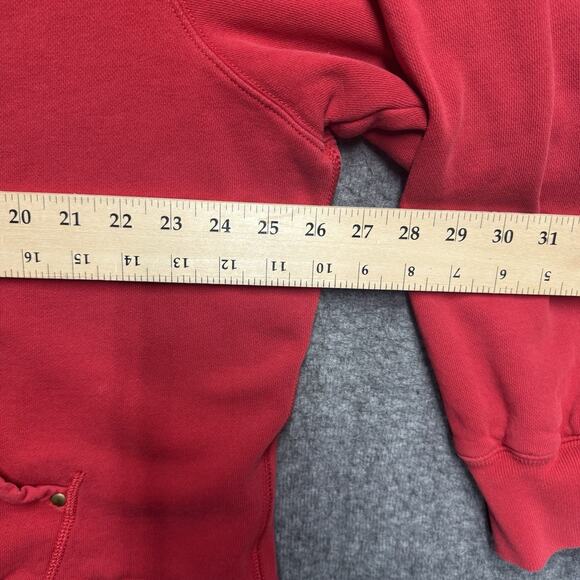 Vintage Polo Jeans Ralph Lauren Hoodie Men's XL Red Spell Out Sweatshirt - Picture 5 of 8